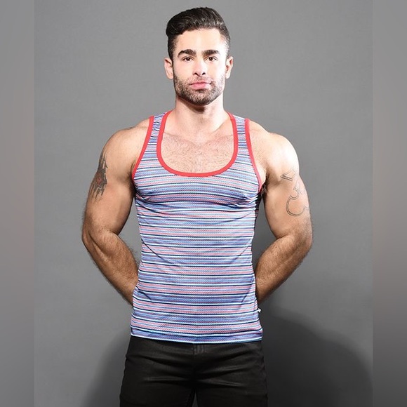 Stripe Mesh Tank - Picture 4 of 7